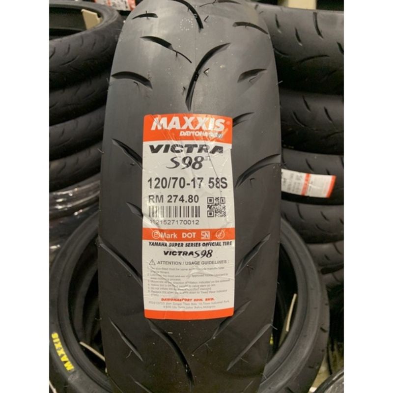 TAYAR MAXXIS VICTRA S98 17' TUBELESS TYRE RACING DUAL COMPOUND MAXXIS ...