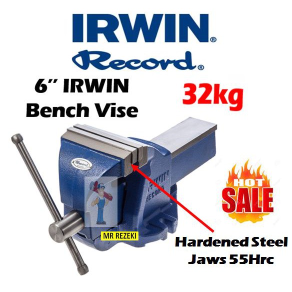 IRWIN Record No.6 Bench Vice Mechanics Vice 32 Kgs (6 inches) Heavy ...