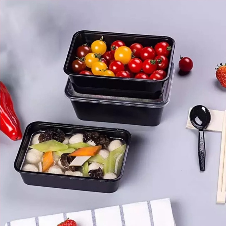 RENEQ RECTANGLE MICROWAVE CONTAINER DISPOSABLE PP PLASTIC FOOD WITH LID ...