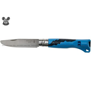 Opinel No.07 Outdoor Junior Folding Knife, Junior Blue - Featuring Blunted  Tip and Safety Whistle