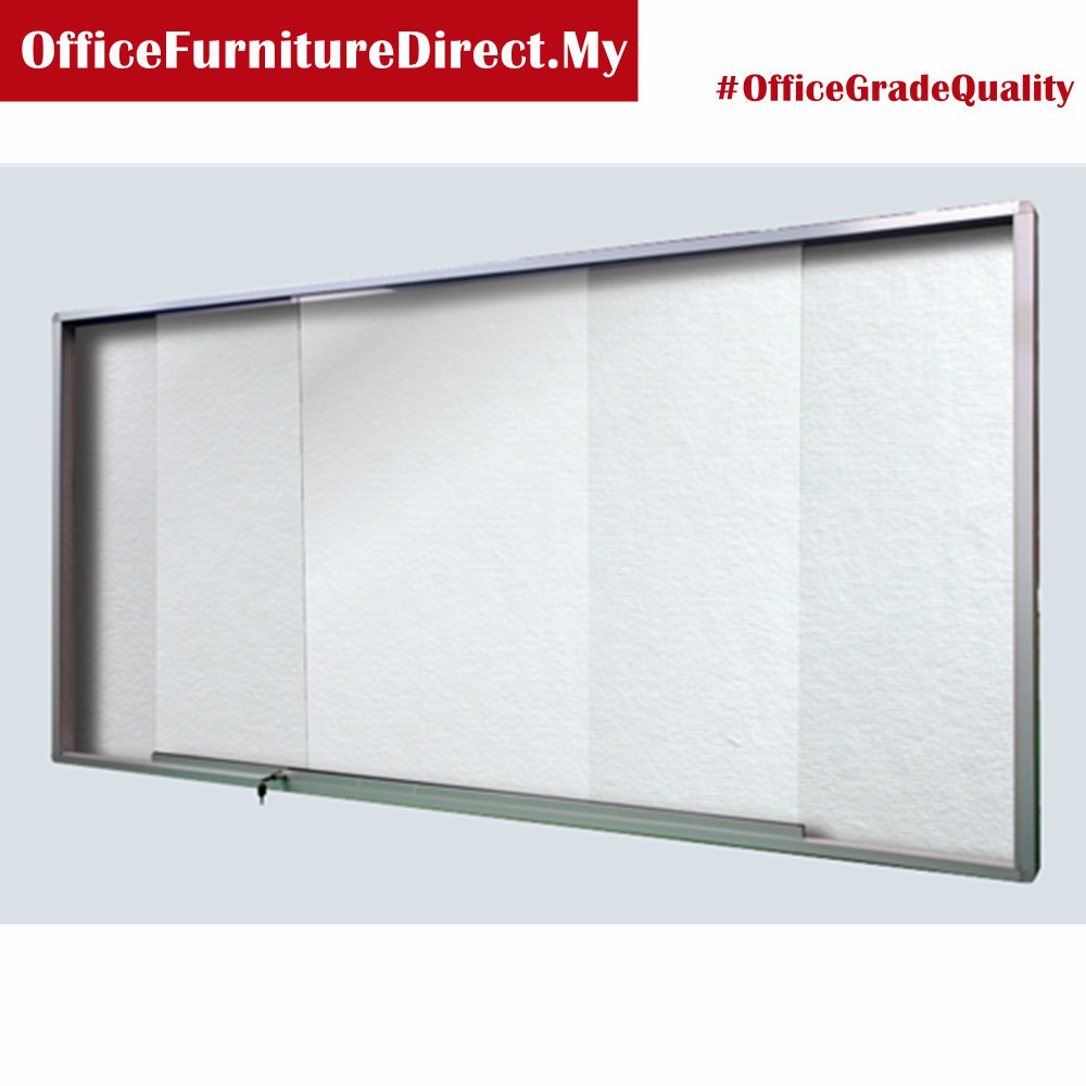 Papan Notis Kaca - Soft Board Notice Board Sliding Glass Cabinet with ...