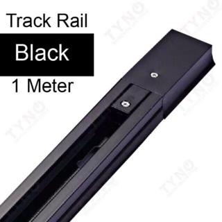 Track Rail 1m Track Light Fitting Aluminum 1 meter 2 wire Connector System  Tracks Fixture black white Universal Rails 10pcs/lot