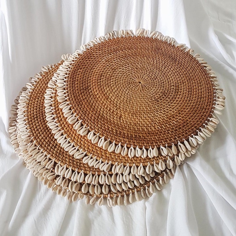 Authentic Lombok Rattan Placemat Coaster Aesthetic Placemats