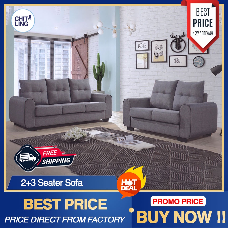 💥READY STOCK💥 FREE SHIPPING Sofa Set 💖 2 seater + 3 seater/ Modern Sofa