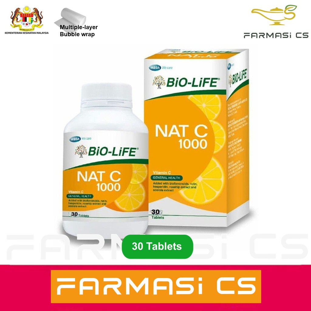 BioLife Nat C 1000mg 30s EXP12/2025 [Bio Life Biolife] Vitamin C