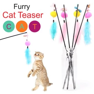READY STOCK Pet Cat Fishing Rod Cat Teaser Toy Mainan Kucing Joran Ikan