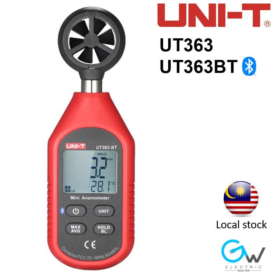 [ORIGINAL] UNIT UT363BT (Bluetooth) Mini Digital Anemometer (English