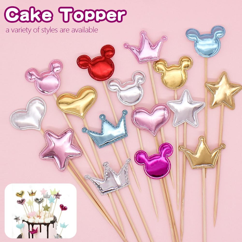 Star SHAPED CAKE TOPPER / HEART / CROWN FOR PARTY DECORATIONS / CAKE ...