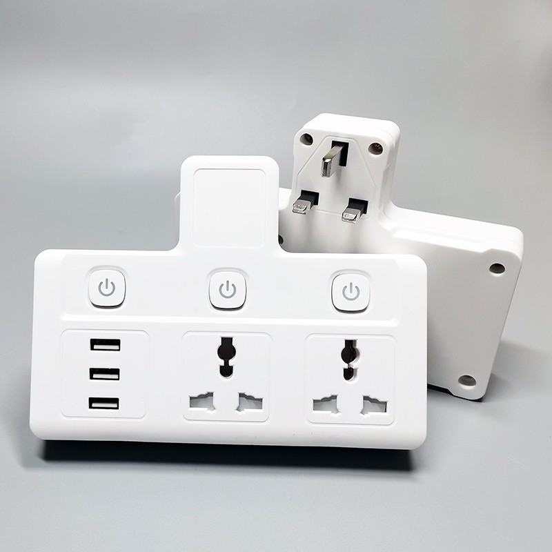 Penyambung Cas USB 3 Port dengan Plug UK | Shopee Malaysia
