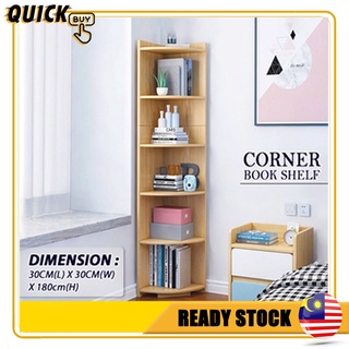 QuickBuy D40358-B Corner Book Shelf Book Cabinet Decorative Shelf ...