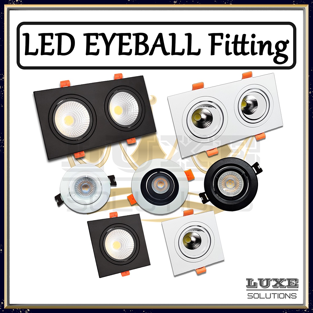 Recessed Eyeball Fitting Casing with Holder Adjustable Frame | Shopee ...