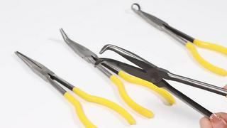 11 Inch Reach 45 Degree Bent Needle Long Nose Pliers Cross Cut Top Quality 6 Pk