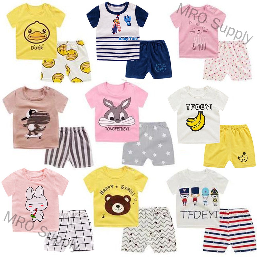 Boys & Girls Unisex Zaraffah Printed Shirt & Short Co-Ord Set Pastel Blue