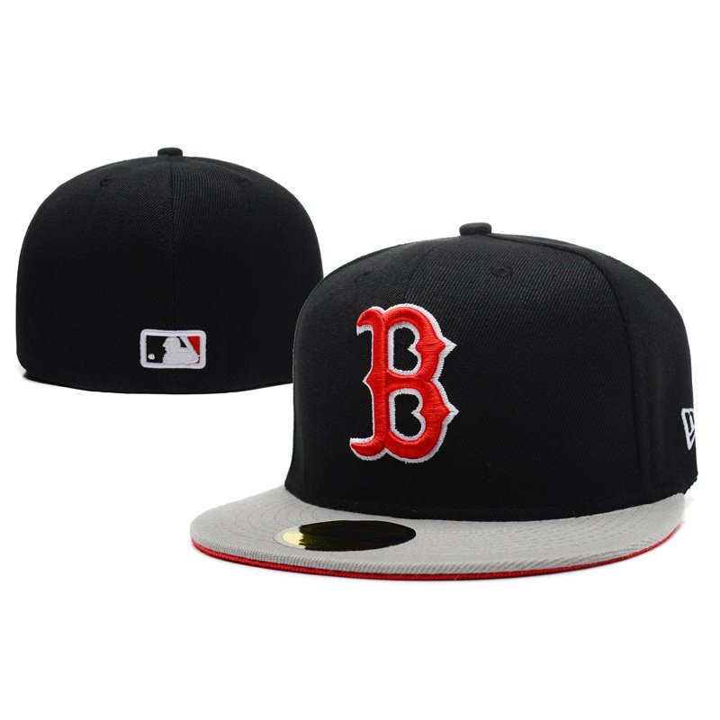 new-mlb-boston-red-sox-fitted-hat-men-women-59fifty-cap-full-closed-fit