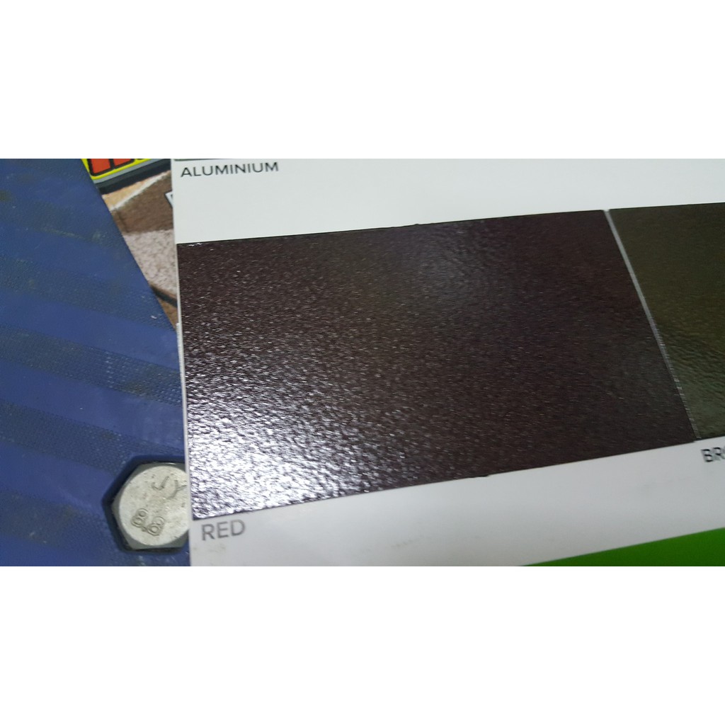 RED ( 1L ) HAMMERED PAINT ( HEAVY DUTY ) smooth Finish Direct to Rust