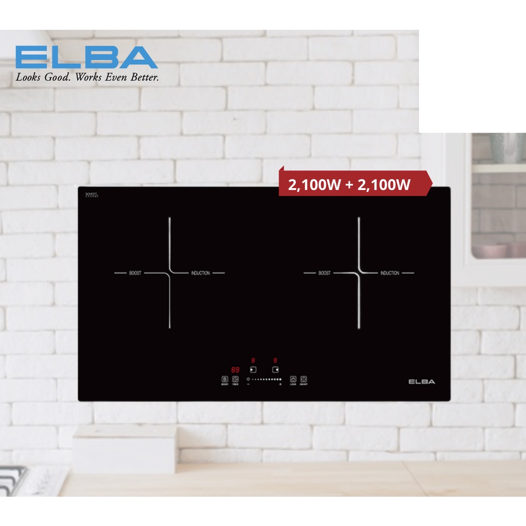 Elba (2100W+2100W) BuiltIn Induction Cooker EICK7082ST(BK) Shopee
