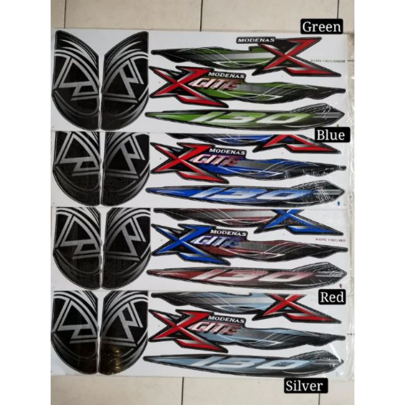 MODENAS X-CITE 130 (1) BODY STICKER | Shopee Malaysia