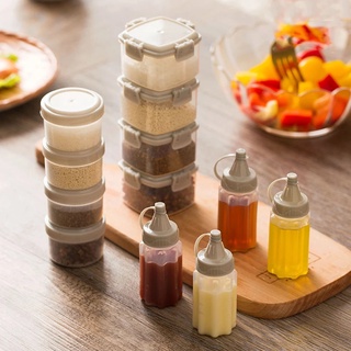 4pcs Mini Portable Plastic Sauce Bottle For Separating Salad