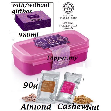 Tupperware Mad About Nuts Raya Gift Snack Set-Roasted Honey Almond ...