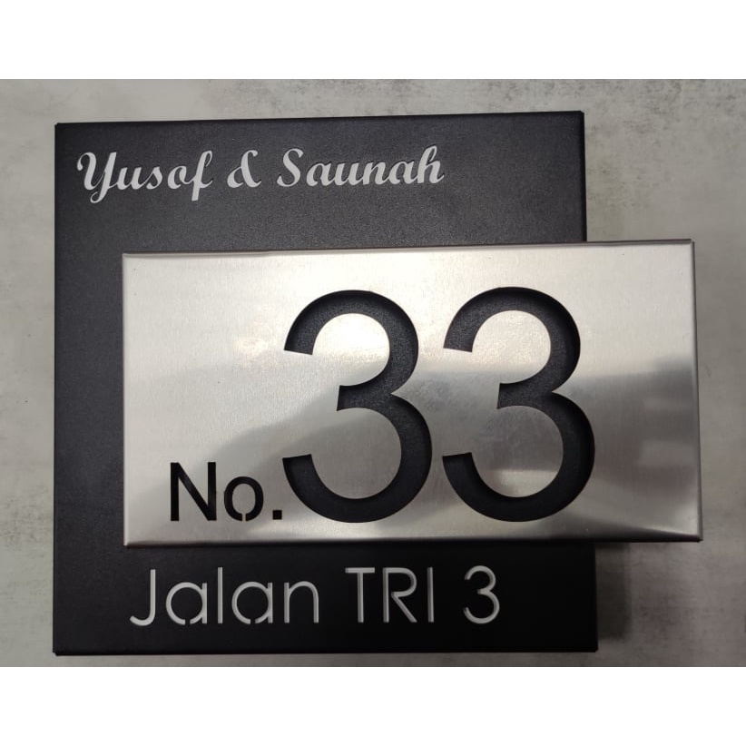 Modern House Number House Plate Stainless steel 304 House number plate ...