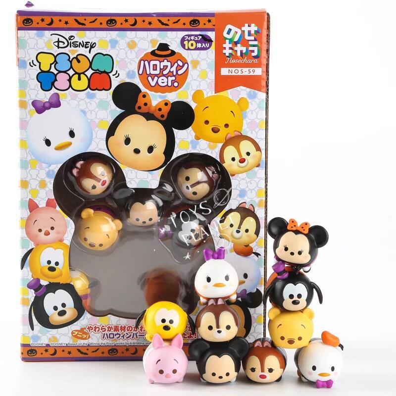Lot De 10 Figurines Disney Tsum Tsum Halloween – Mickey Et Ses Amis