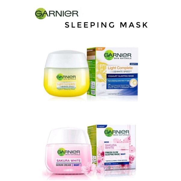 GARNIER Sleeping Mask Bright Complete & Sakura 18ml & 50ml Shopee Malaysia