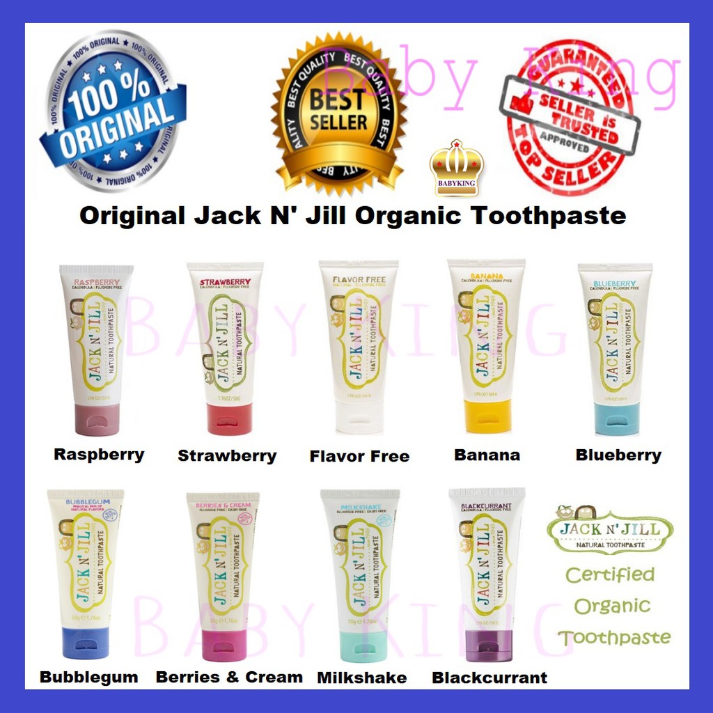 Original Jack N' Jill Natural Toothpaste with Organic Flavours ...