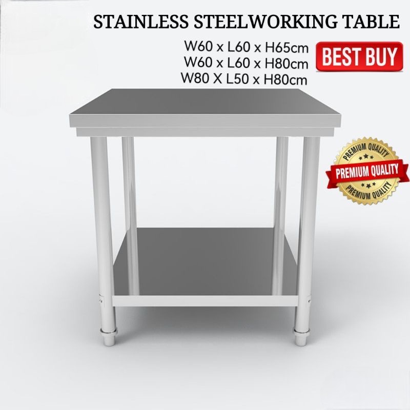 MD SINAR 2 Tier Stainless Steel Kitchen Working Table Storage Rack ...