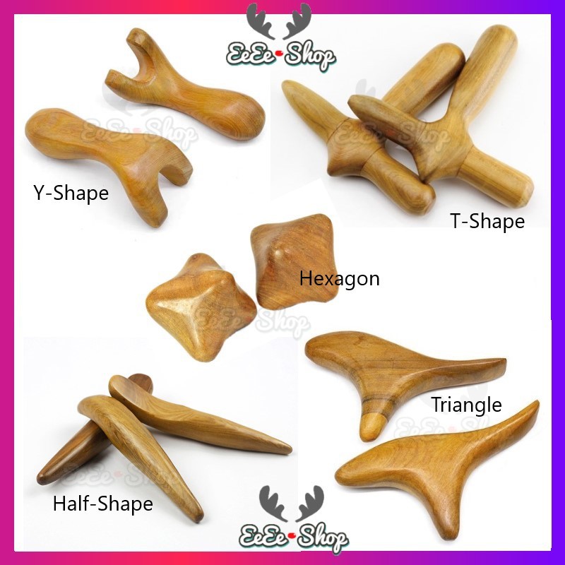 ️msia Stock ️ Natural Wood Massage Tool Kayu Urut Reflexology Massage