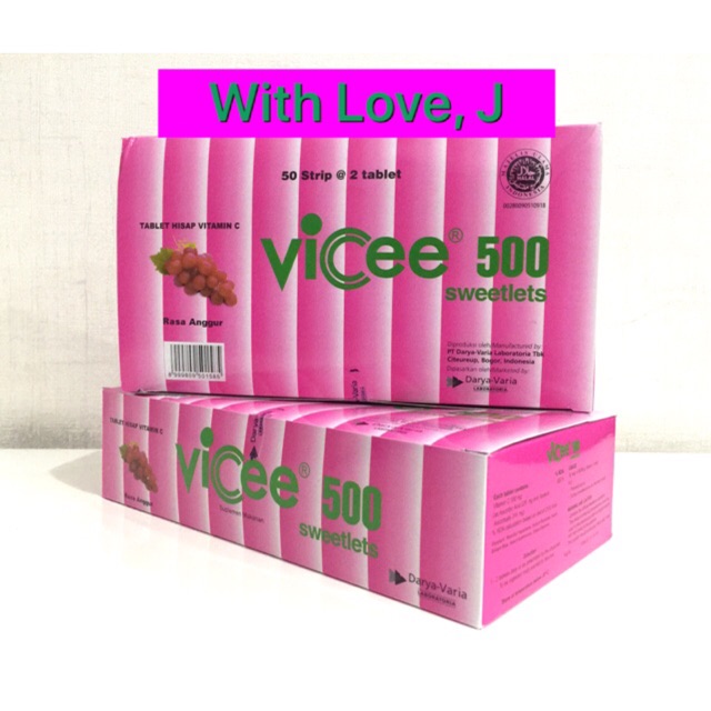 VICEE - VITAMIN C 500 SWEETLETS GRAPE FLAVOR (100 TABLETS) | Shopee ...