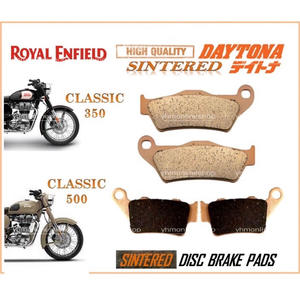 Royal Enfield Disc Brake Pads Classic 350 500 Sintered Long Life Shopee Malaysia