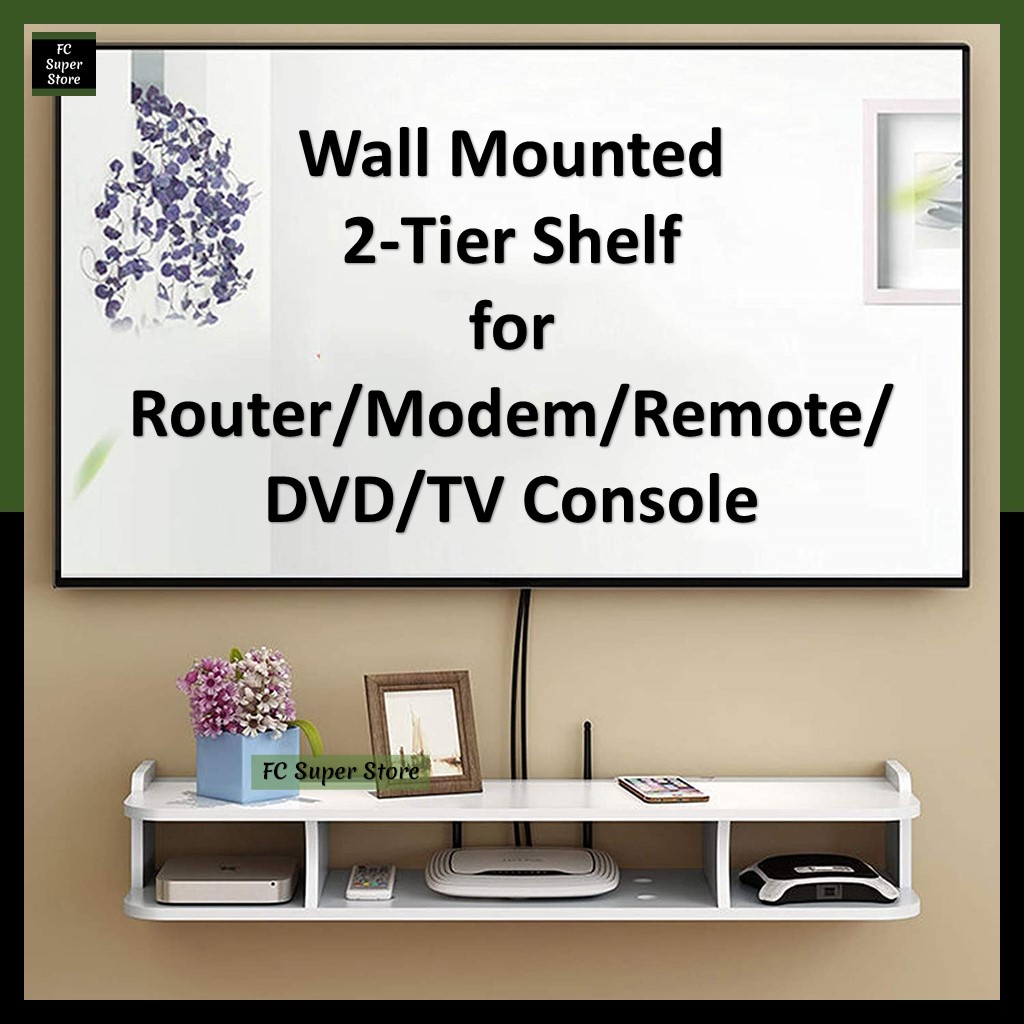 FCSS Storage Rack / Rak Dinding / Wall Mounted TV Rack / Router DVD