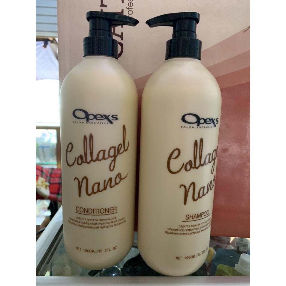 Optixs Collagen Nano Conditioner Shampoo Set 1000ml Prevents Dandruff