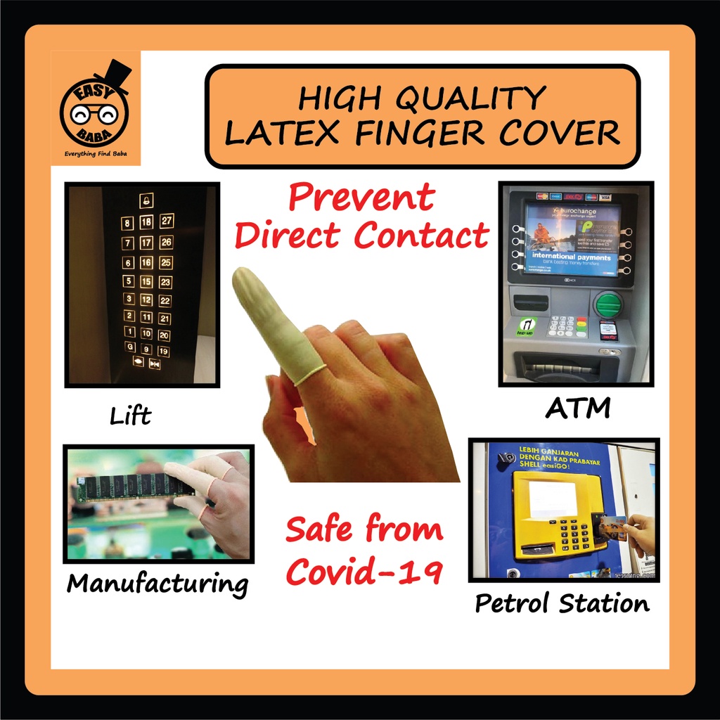 🔥 Latex Rubber Finger Cover or Finger Cots 🔥 [ Safe from Covid19