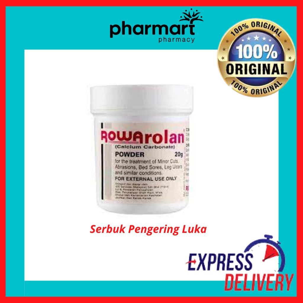 ROWAROLAN CALCIUM CARBONATE POWDER 20G ( FOR MINOR CUTS/ABRASIONS/ BED ...