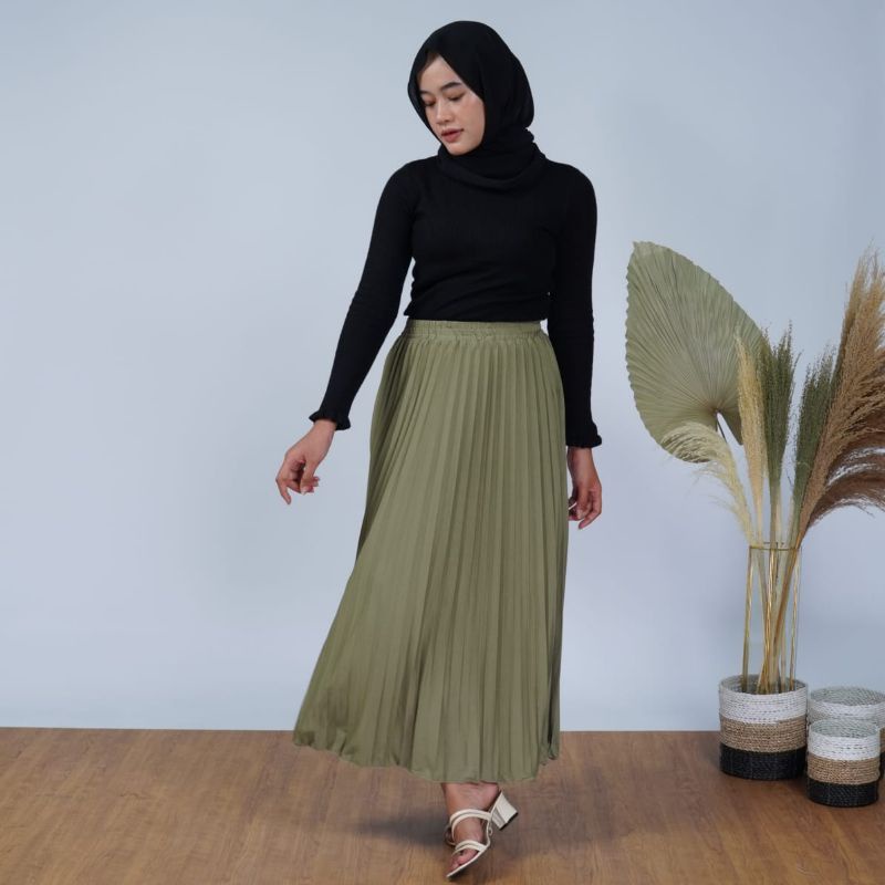 Most Premium 256 A Pleated Skirt/Maxi Skirt Pleated Pleated | Shopee ...