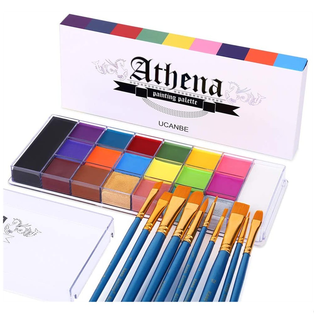 UCANBE Athena Face Body Paint Oil Palette + Translucent Setting