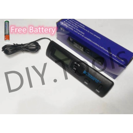 offer~ Digital Thermometer LCD+ TIMER Clock Function TIME [Free Battery ...