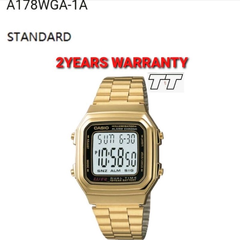 Original Casio Watch 2 YEARS WARRANTY A178WGA 1A Standard Digital Unisex Watches A178WGA 1ADF A178WGA A178WGA 1 A178WA Shopee Malaysia