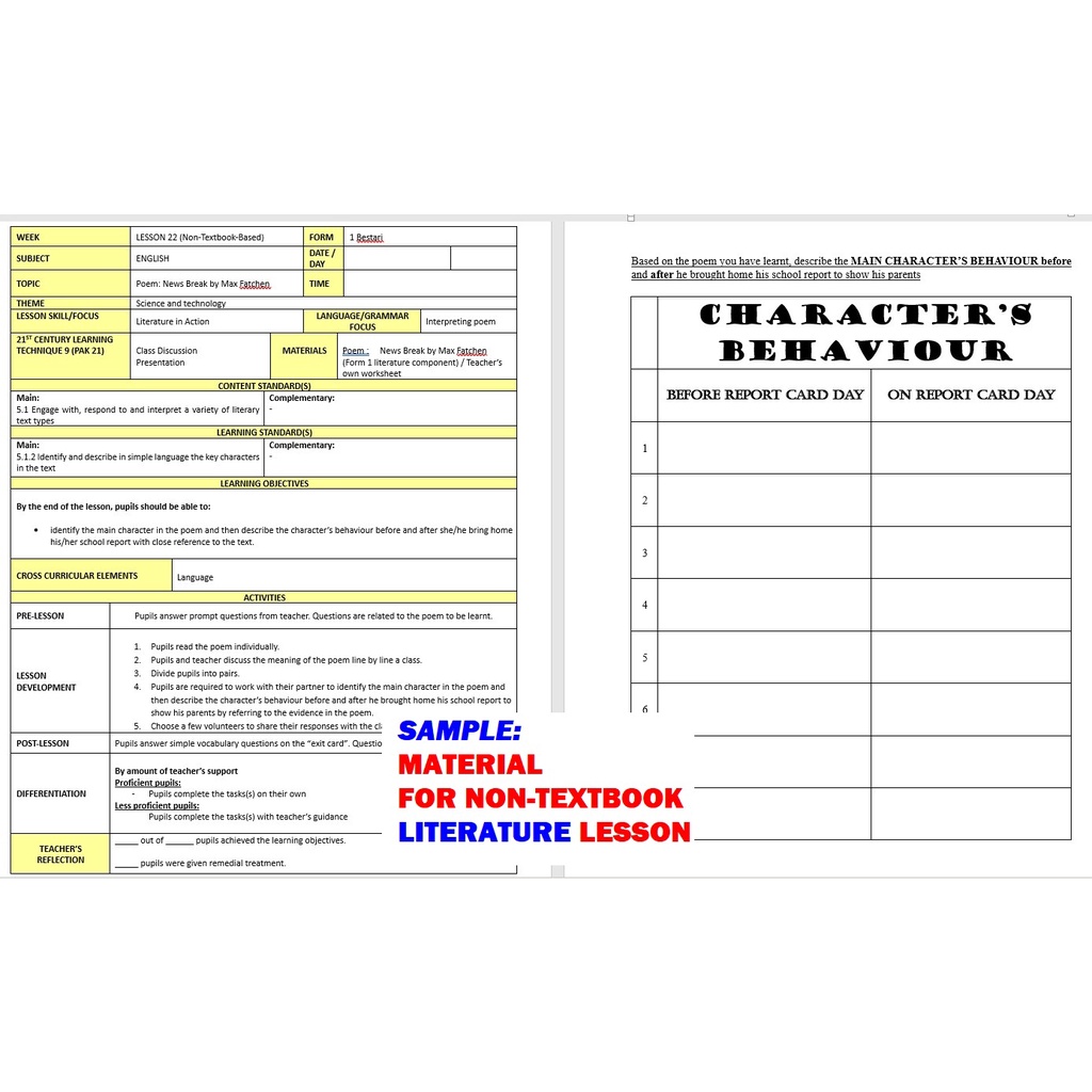 RPH 2026 FORM 1 RPH BAHASA INGGERIS SEKOLAH MENENGAH KSSM CEFR ENGLISH ...
