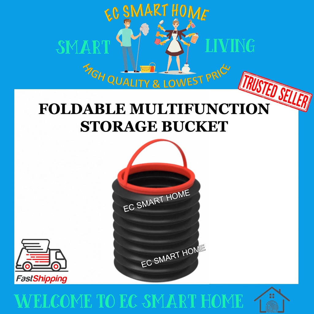 CAR / HOME Foldable Multifunctional Magic Water Container Barrel Trash ...