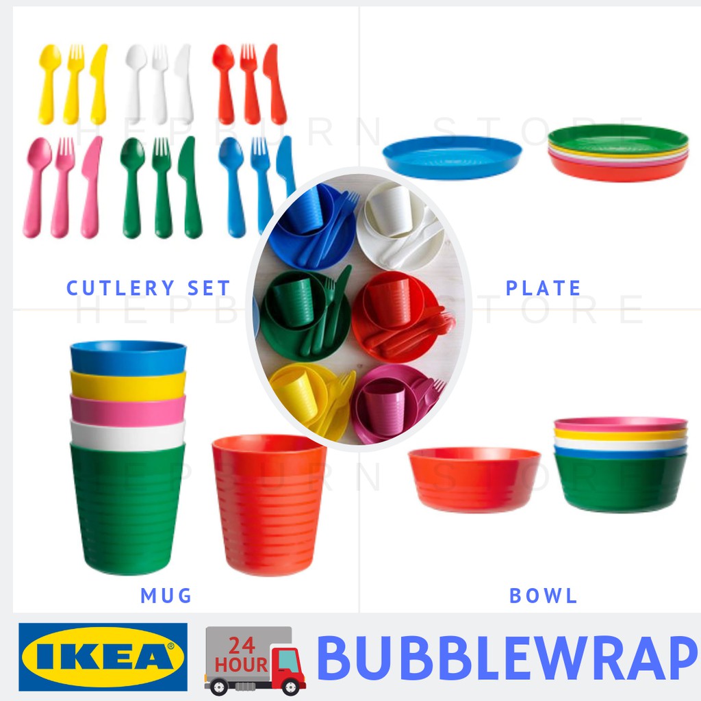 IKEA KALAS Piatto Per Bambini: Infrangibile, Colorato, Con Bordo Alto, Adatto A Pasti E Feste, Colori Misti - 3