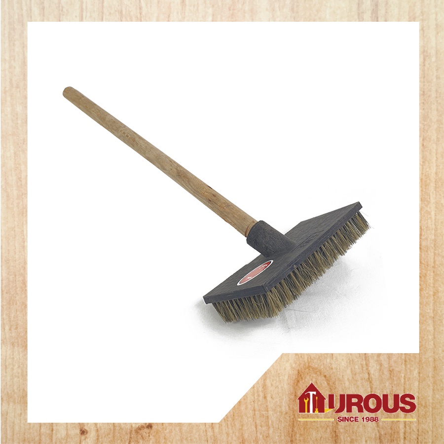 PEBBLE WASH BROOM NYLON BRUSH C/W SHORT HANDLE (XL) NON HALAL Shopee