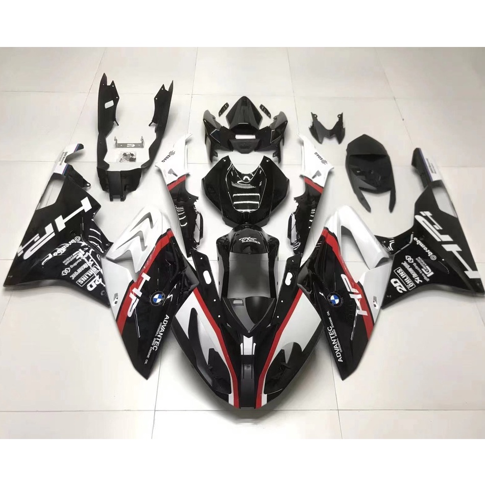 FAIRING SET BMW S1000RR HP4 HP BLACK WHITE DESIGN 2009 - 2014 / 2015 ...
