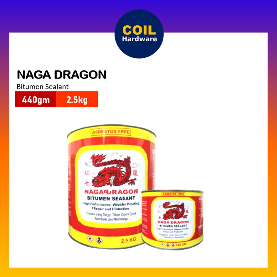 Bitumen Sealant Naga | Dragon Bitumen Sealant | 440g 2.5kg | Weather ...