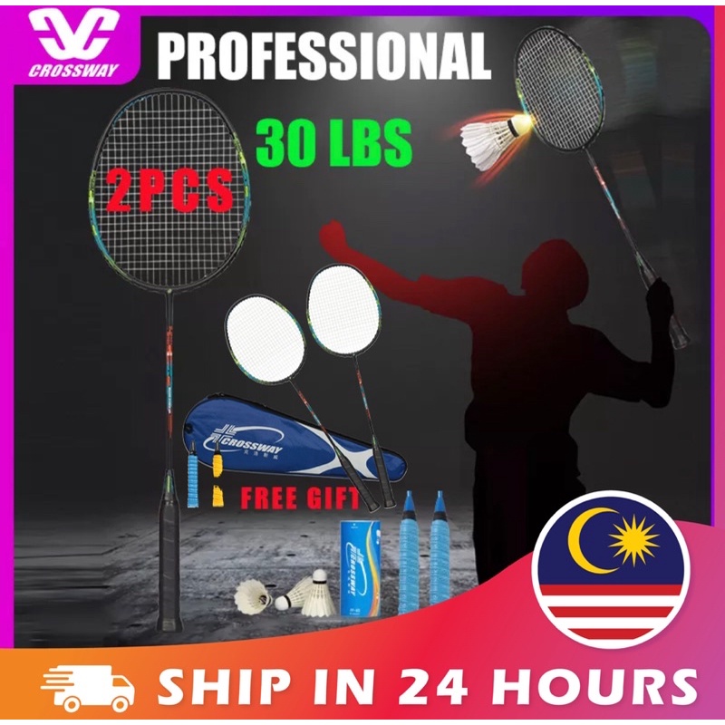 Ready Stock Badminton Rackets Raket badminton Carbon Fiber Graphite ...