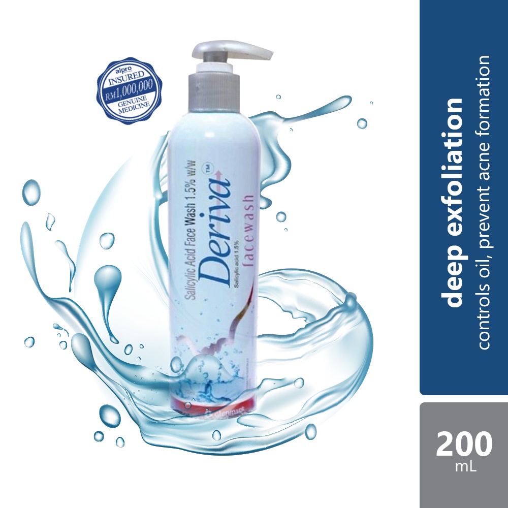 Deriva Salicylic Acid Face Wash (Helps Reduce Blackheads & Whiteheads