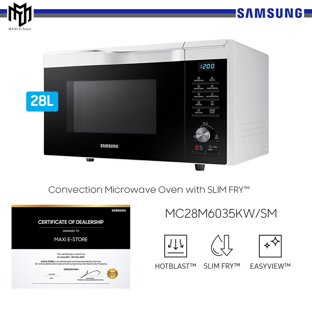 Samsung MC28M6035KW Convection Microwave Oven with SLIM FRY™,& HOTBLAST