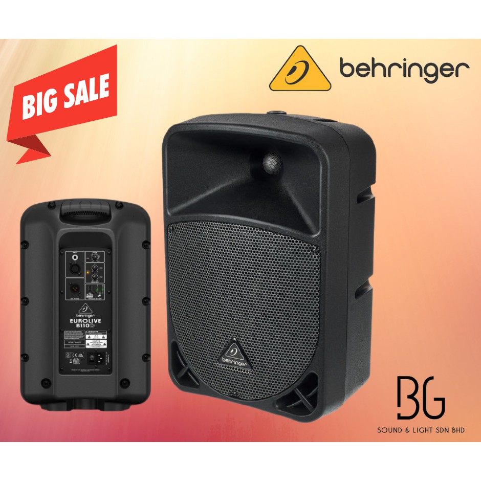 Behringer B110d Active 300 Watt 2 Way 10 Pa Speaker System Shopee Malaysia 1686