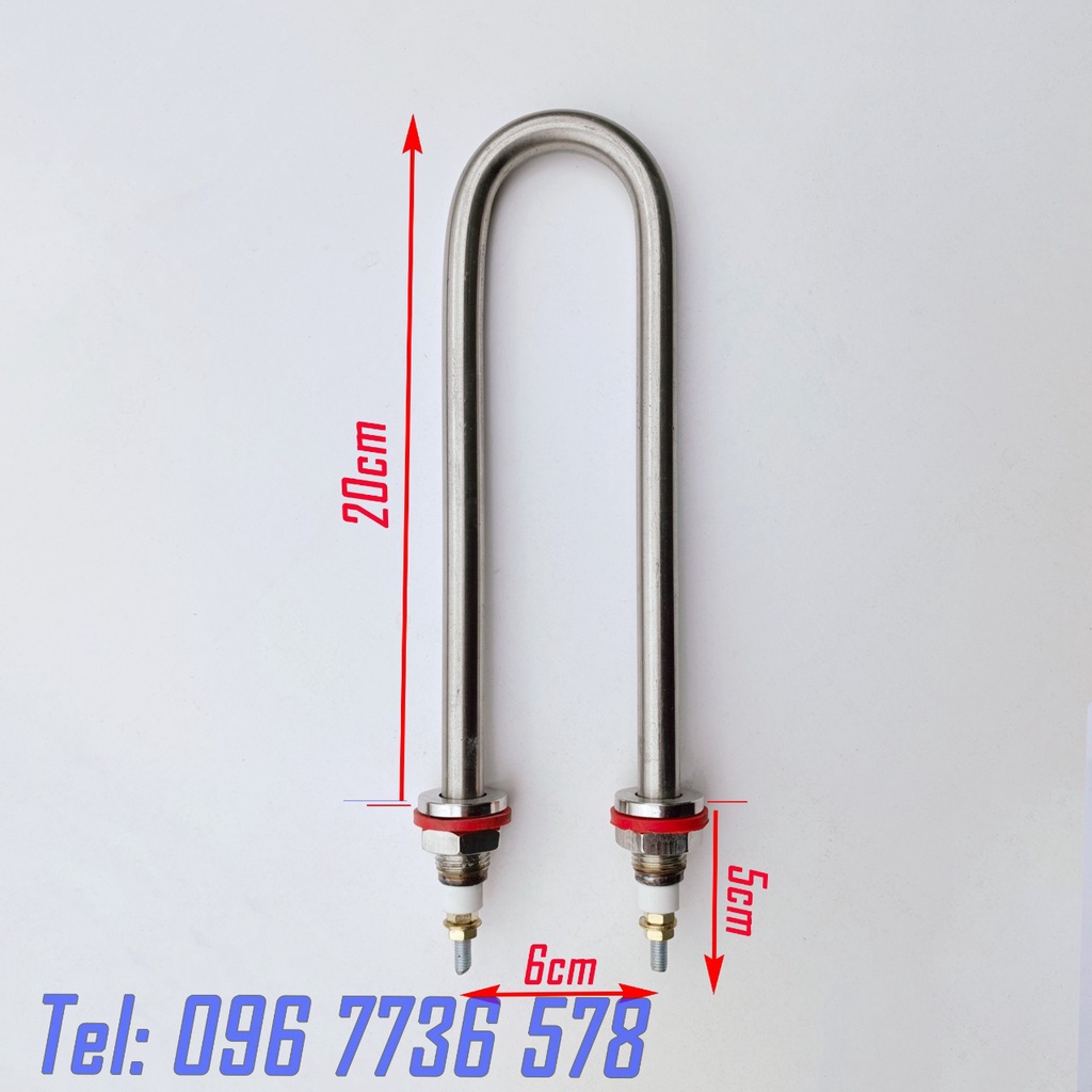 Single UShaped Stainless Steel Kettle Resistor 20cm 220V (Pho, Boiler